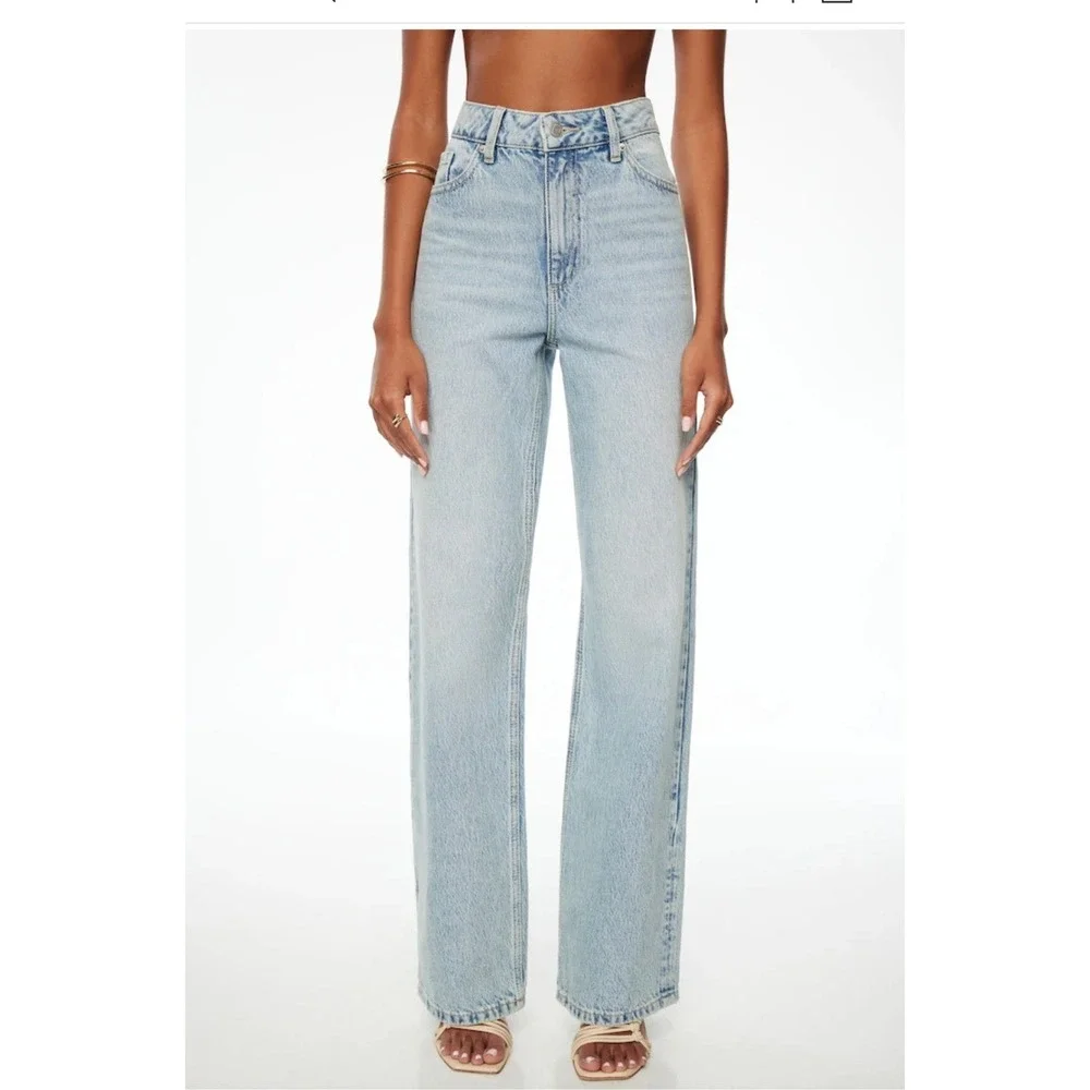 Dynamite Denim Heidi High Rise Wide Leg Jeans Silverthorne Blue Size 10 30R NWT